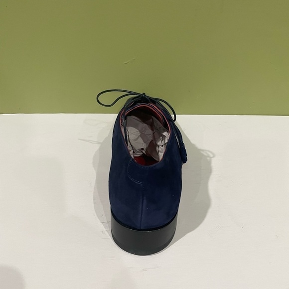 Fennix Italy shoes navy suede alligator cap toe Oxford dressy - Picture 4 of 5